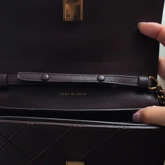 Tory Burch Brown Quilted Leather Chain Bag - Picture 3 of 5